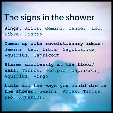 After studying this lesson, you'll know the german for the twelve signs of the. The Zodiac Signs In The Shower. #astrology #funny # ...