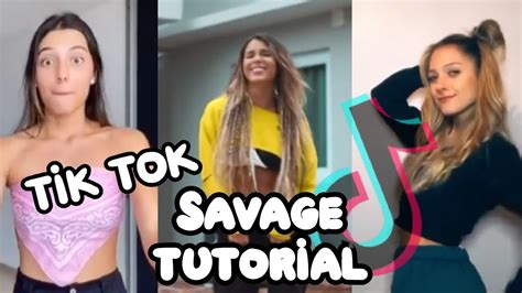 savage tutorial slow tik tok dance youtube