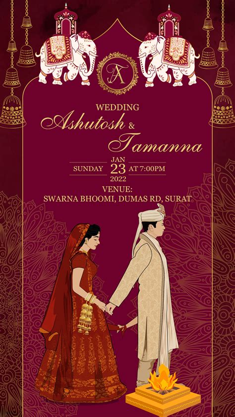 Wedding Invitation Card Indian Wedding Card Design On Behance