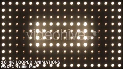 Flashing Lights 4k Motion Graphic Vj Spotlight Stage Wall Of Lights