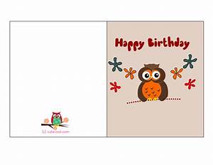 Free Printable Cute Owl Birthday Cards