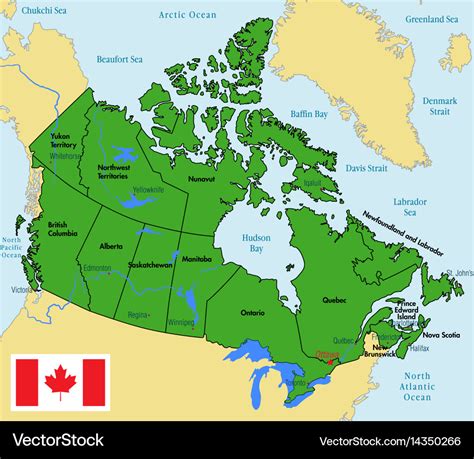 Canada Map With Provinces Capitals And Territories United States Map