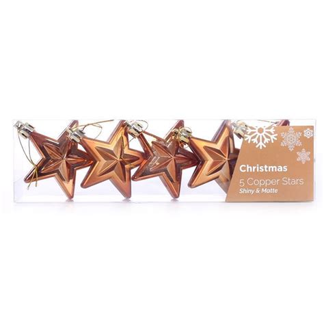 Pack Of 5 Copper Stars 6cm Buy Online At Qd Stores