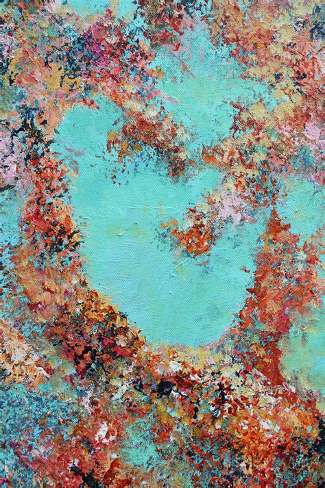 Oneness Abstract Teal Painting By Kathy Symonds Pixels