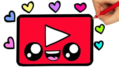 How To Draw Youtube Kids Logo Kawaii Como Desenhar Logo Youtube Kids