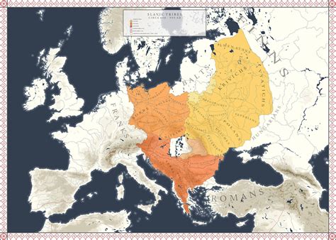 Slavic Tribes 600 900 Ad Europe