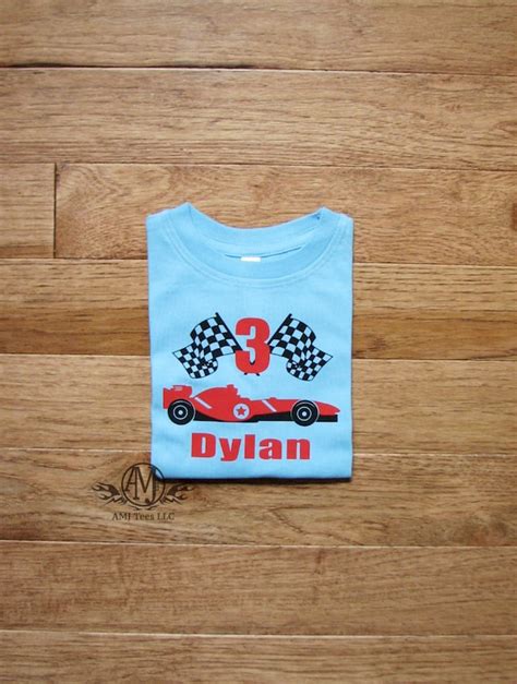 Personalized Race Car Birthday T Shirt For Boys Race Car Etsy