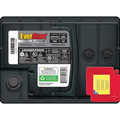 Everstart Platinum Agm Automotive Battery Group Size H5 Ln2 47 12