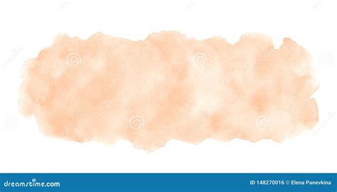 Natural Rose Beige Watercolor Rectangle Banner Background Stock Photo