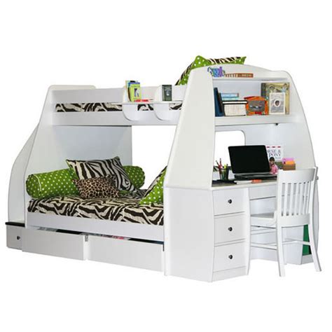 Berg Furniture Enterprise Twin Over Full Bunk Bed With Computer Desk