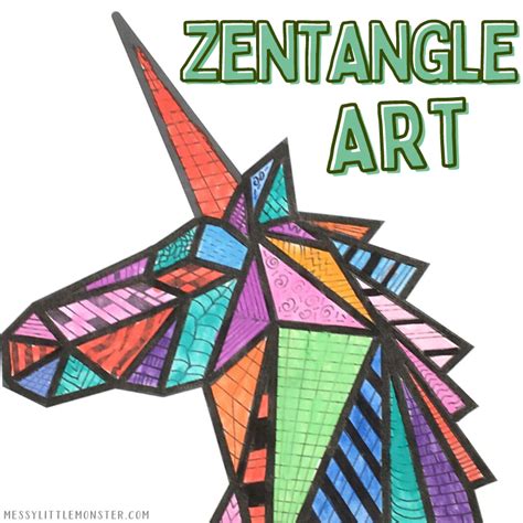 Easy Zentangle Art For Kids Messy Little Monster