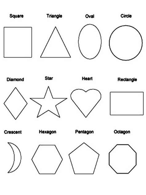 Shapes Coloring Pages Free Coloring Pages