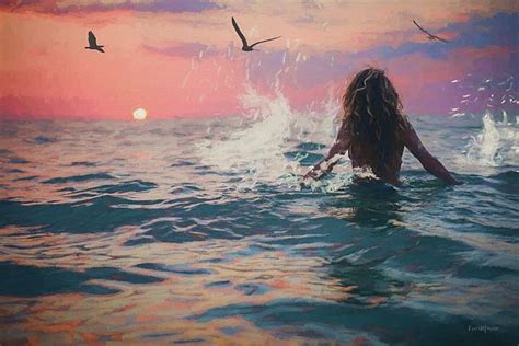 It all depends on how you don't dive unless you can see what's under the surface completely. Image result for paintings of women swimming in the sea ...