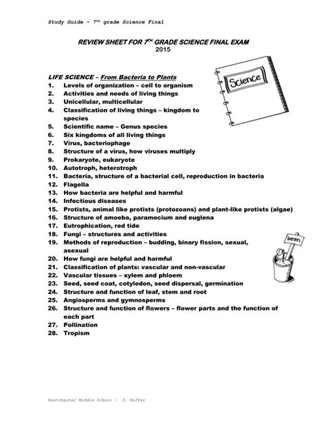 7th grade civics quiz study guide: review sheet for 7th grade science final exam