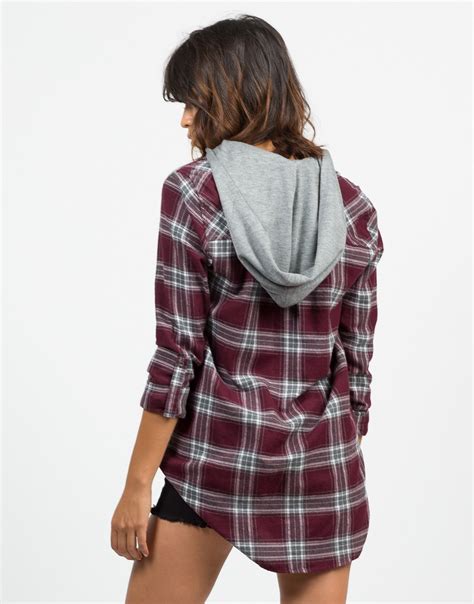 Hooded Flannel Shirt Hooded Flannel Over 50 Womens Fashion Flannel
