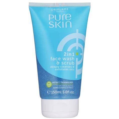 Oriflame Pure Skin Cleansing Face Wash And Scrub 2 In 1 Uk