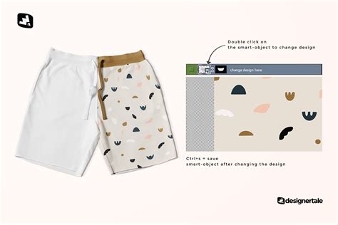 Download Top View Cotton Shorts Mockup | Designertale
