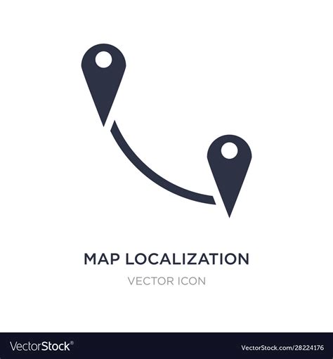 Map Localization Icon On White Background Simple Vector Image
