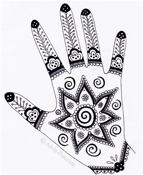 Henna Hand Designs Art Lesson Make A Unique Self Portrait — Art Is Fun
