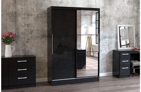 These products are iso, ce, sgs certified and you can opt for customized packaging too. Lynx Black Gloss Wardrobe Mirrored Door | Bedroom ...