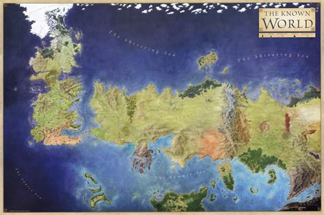 Game Of Thrones Map Westeros Map A Song Of Ice And Fire World Map