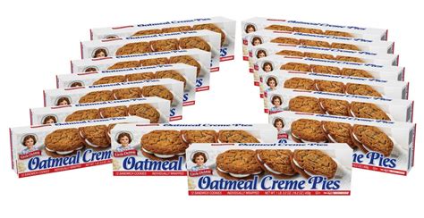 Little Debbie Oatmeal Creme Pies 192 Soft Oatmeal Cookies With Creme 16 Boxes Buy Online In