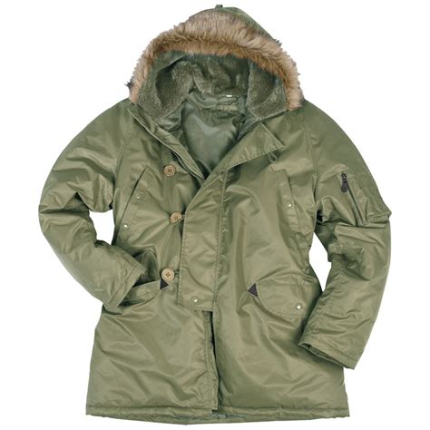 Army N3b Snorkel Parka Cold Weather Military Style Jacket Olive Green