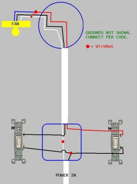 Fan And Light Switch Wiring Diagram