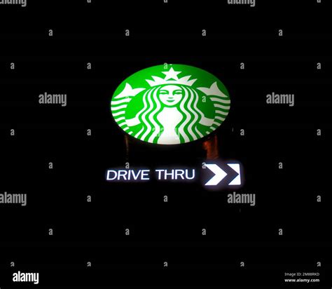 Starbucks Logo Drive Thru Stock Photo Alamy