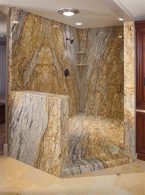 Marble is luxury material that is quarried in large slabs and then broken down into tiles and mosaic pieces. The shower consists of 6 of those 10 Yellow River granite ...