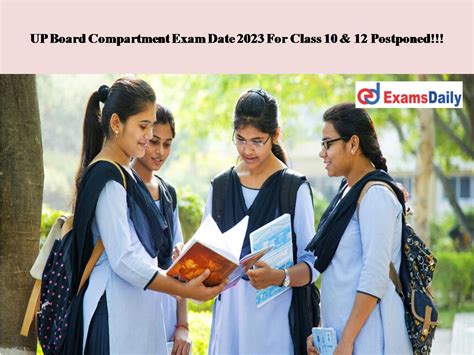 Up Board Compartment Exam Date 2023 For Class 10 And 12 Postponed Get