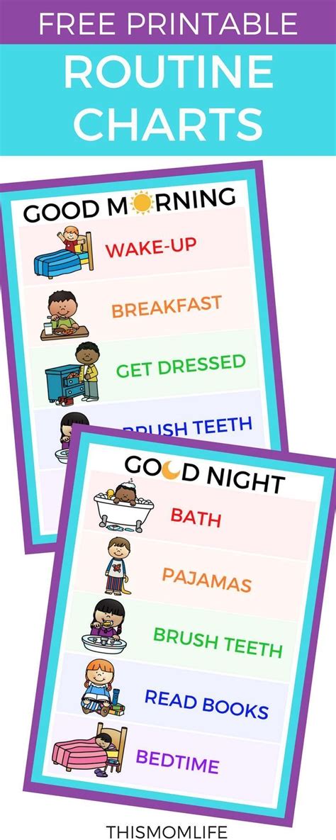 38 Printable Routine Chart Daily Routine Chart For Kids Kids Routine