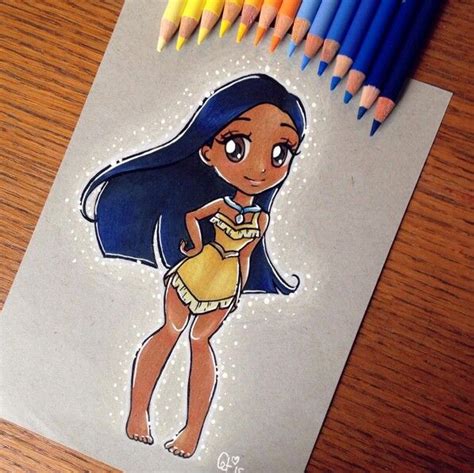 Pocahontas Chibis By Ltiachan Instagram Pocahontas Disney Pencil