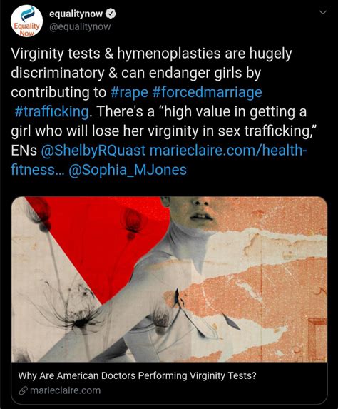 Us Doctors Are Performing Mythical Virginity Test In Other Words They