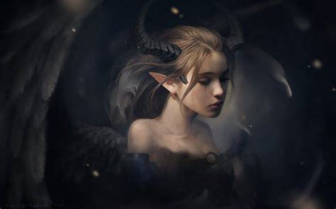 Drawing Fantasy Art Demon Demon Girls Sad Wings