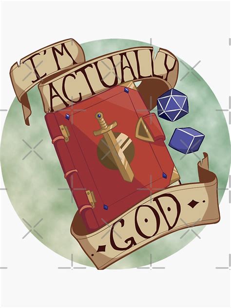 Im Actually God Sticker For Sale By Matte Bat Redbubble