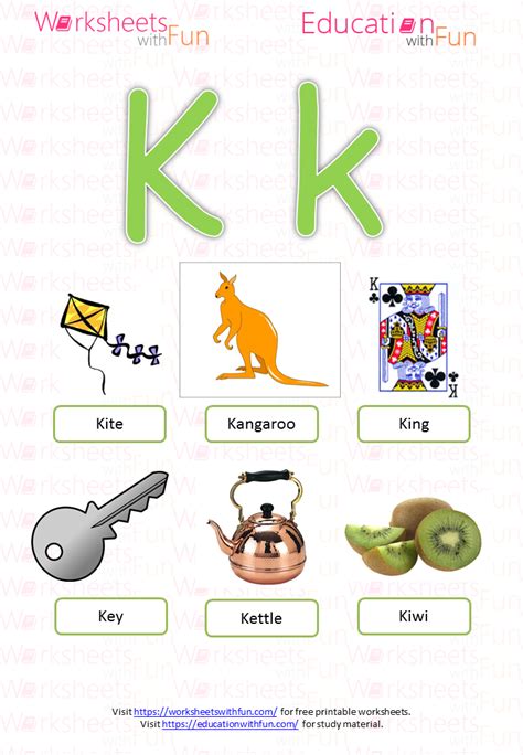 English Preschool Learning The Alphabet Letter K