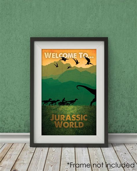 Jurassic World Inspired Movie Poster Fan Art Minimalist Jurassic