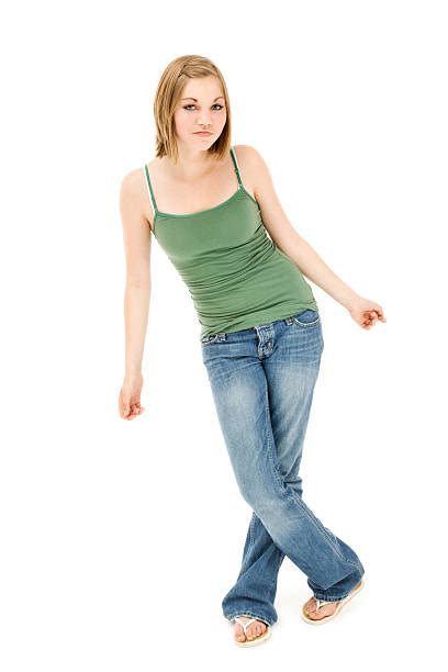 Flip Flop Teenage Girls Blond Hair Jeans Pictures Images And Stock