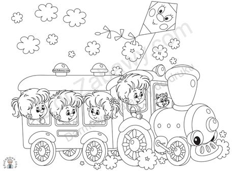 Pociąg Darmowa Kolorowanka Do Druku Dla Dzieci