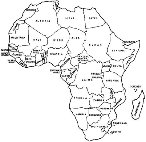 Africa Map With Zaire Africa Map African Countries Map World Map