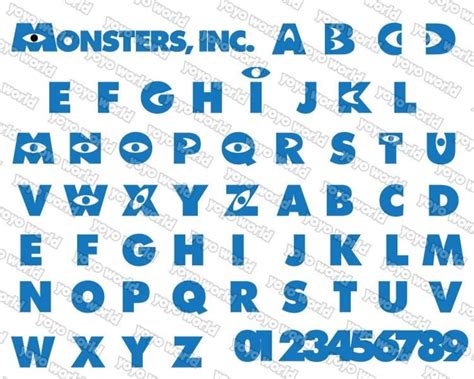 Monsters Inc Font Monsters University Font Monsters Inc Svg Etsy