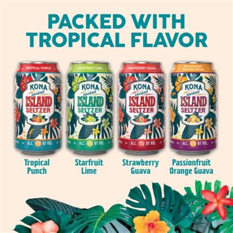 Kona Brewing Co Spiked Island Seltzer Variety Pack Cans Fl Oz