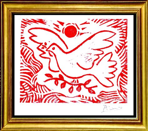 Pablo Picasso Dove Of Peace Original Hand Signed Limited Edition