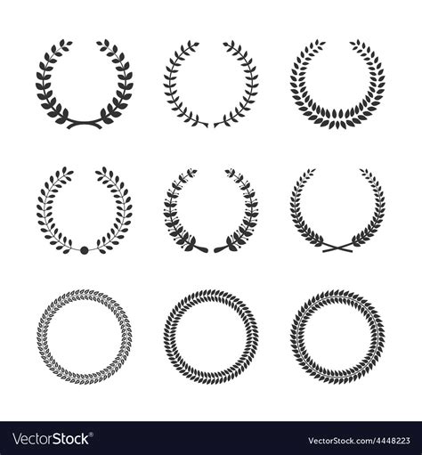 Circular Laurel Wreaths Royalty Free Vector Image