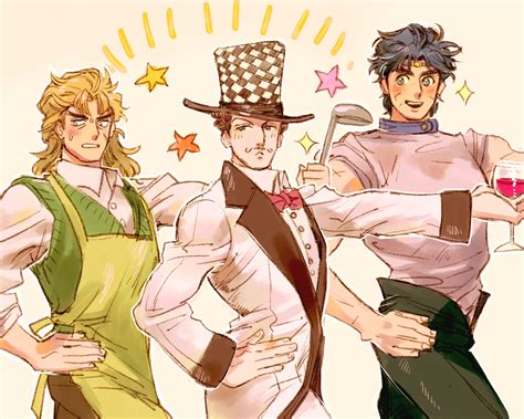 Adachi Ioioi Jonathan Joestar Robert E O Speedwagon Will Anthonio Zeppeli Jojo No Kimyou