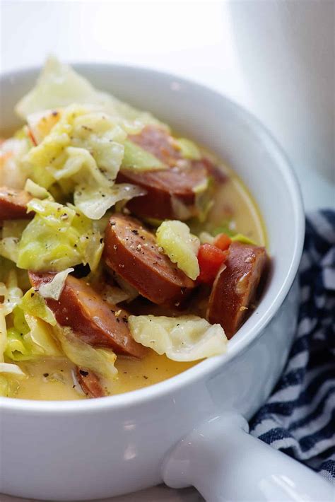 Low Carb Matters Blog Cheesy Keto Cabbage Soup With Smoked Sausage