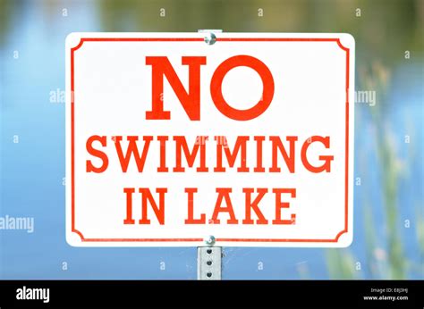 No Swimming In Lake Sign In Pahrump Nevada Stock Photo 74156702 Alamy