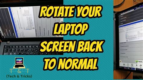 Rotate Your Laptop Screen Back To Normal Tech And Tricks T And T Youtube