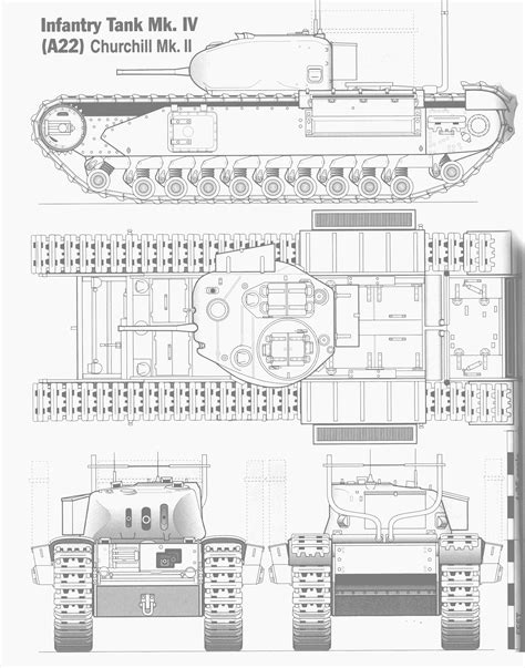 Churchill Tank Blueprint British Tank Tanks Military Ww1 Tanks